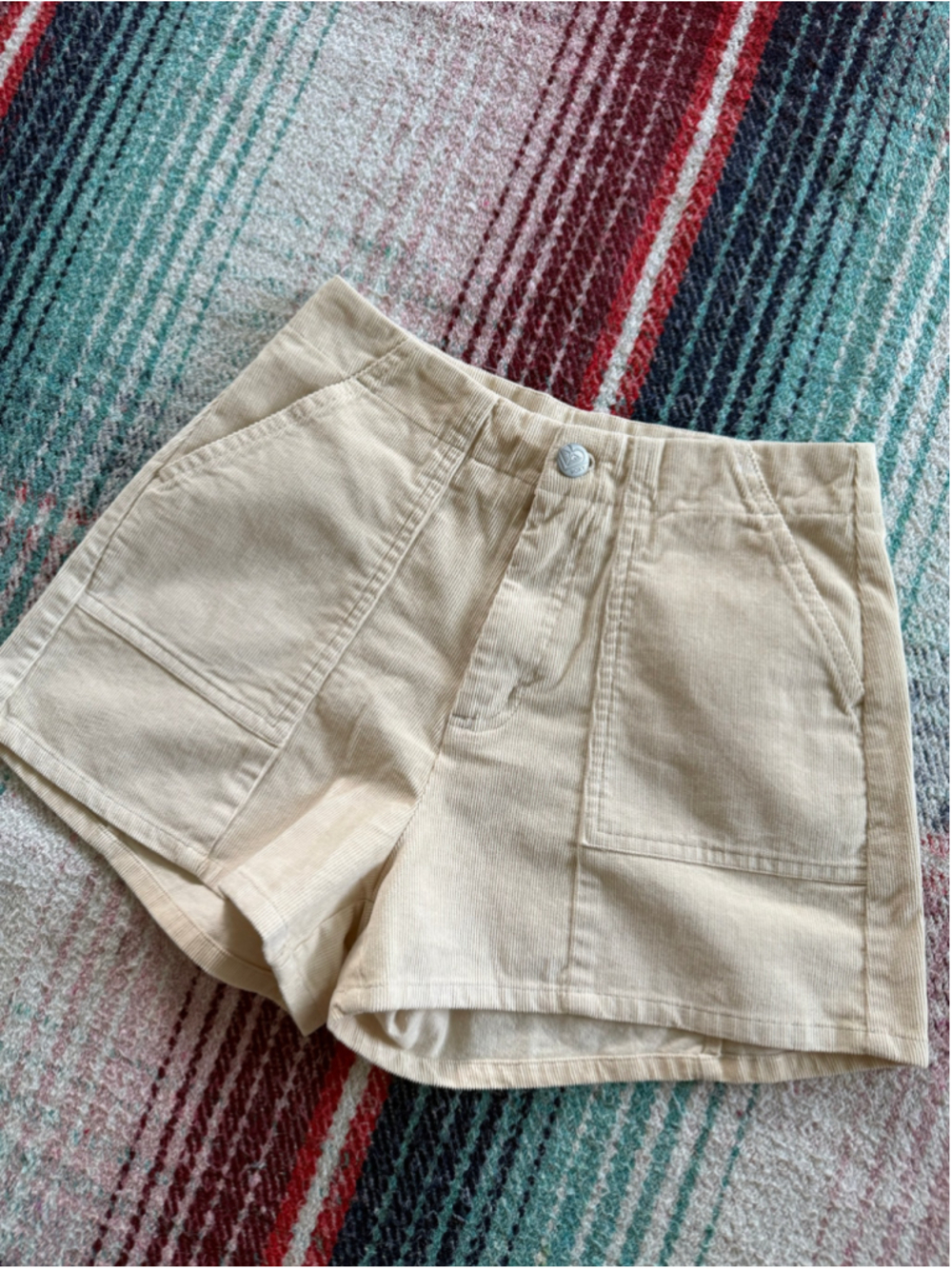 Roxy Cream Corduroy Shorts 27